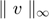 $$\parallel v \parallel_{\infty}$